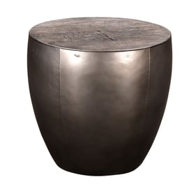 Crestview Collection Bengal Manor Distressed Grey Round End Table