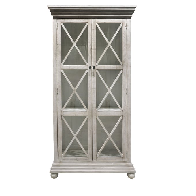 Crestview Collection Pembroke Plantation Glass Door Tall Cabinet CRST-CVFVR8120