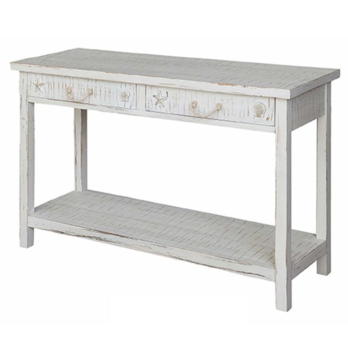 Crestview Collection White Seaside Console Table CRST-CVFZR1520