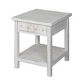 Seaside White Coastal End Table