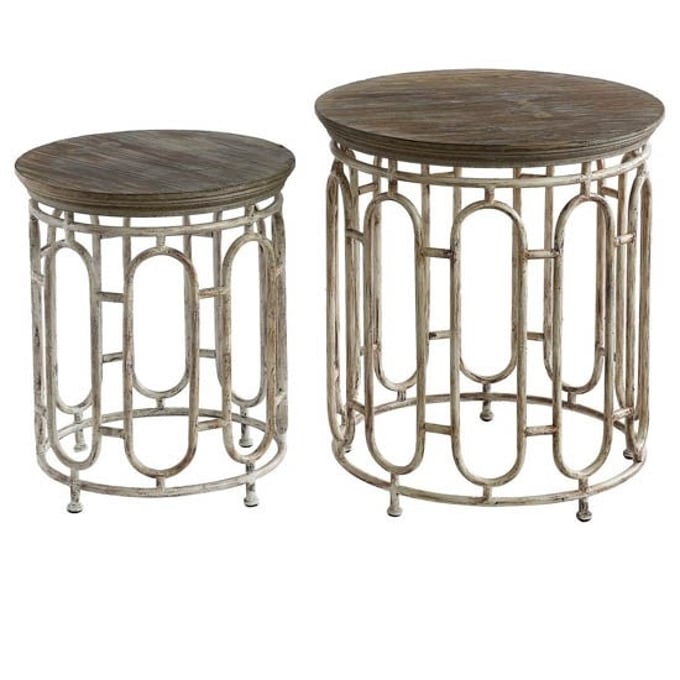 Crestview Collection Allyson Metal 2pc Nesting Table CRST-CVFZR2275