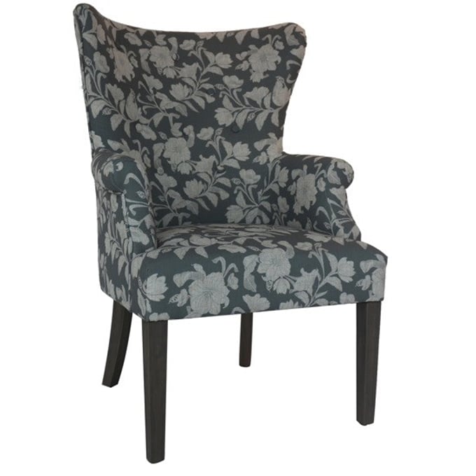 Crestview Collection Heatherbrook Distressed Grey Wingback Chair CRST-CVFZR4502