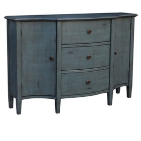 Crestview Collection Abigail Cool Blue Brushed Credenza