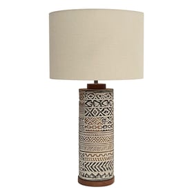 Crestview Collection Taos Terracotta Natural Table Lamp