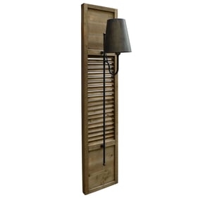 Crestview Collection Black Bronze Shutter Wall Sconce