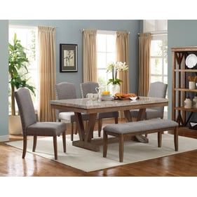 Crown Mark Vesper Grey 6pc Dining Room Set