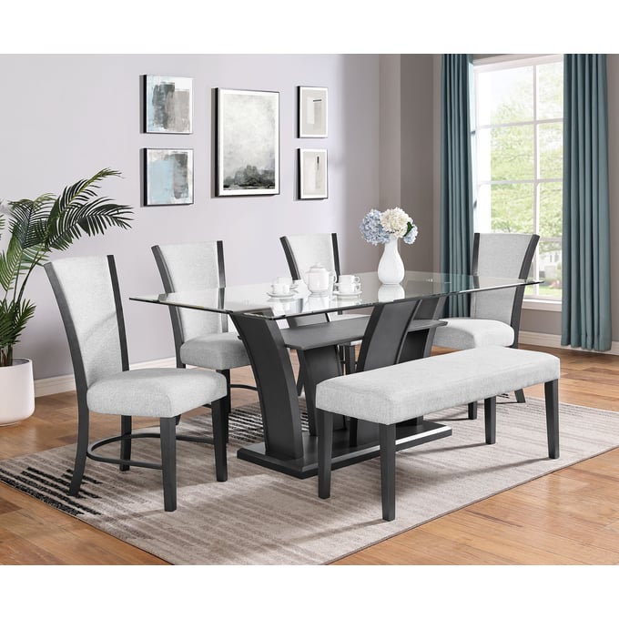 Crown Mark Camelia 6pc Dining Room Set CRW-1216DVT-4272-DT-S2