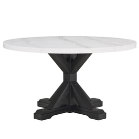 Crown Mark Varley Genuine Marble Round Dining Table