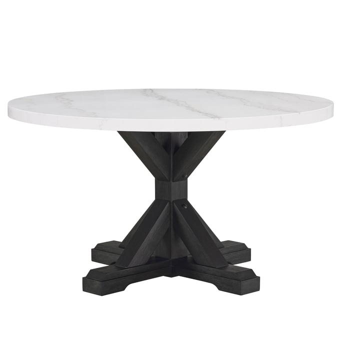 Crown Mark Varley Genuine Marble Round Dining Table CRW-1320T-54R-DT