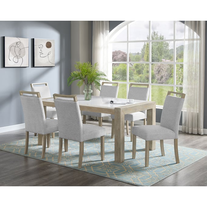 Crown Mark Dune 7pc Dining Room Set CRW-1321T-3866-DT-S2