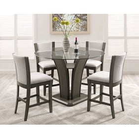 Crown Mark Camelia Grey 5pc Counter Height Set