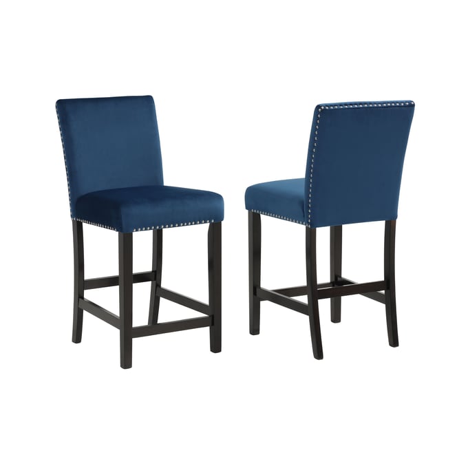 2 Crown Mark Lennon Counter Side Chairs CRW-1715S-24-RB