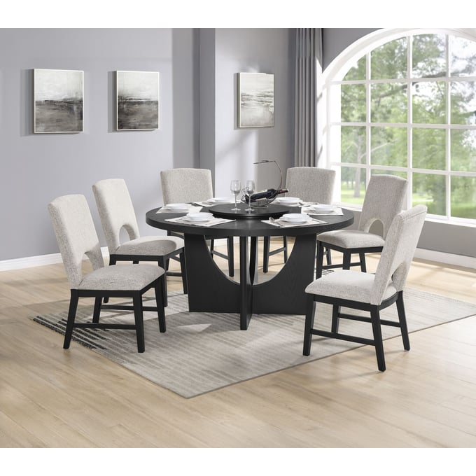 Crown Mark Rupert 7pc Round Dining Room Set CRW-2074-DR-S2