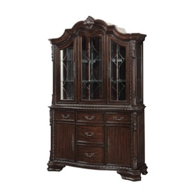 Crown Mark Kiera Brown Buffet and Hutch