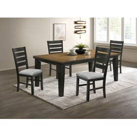 Crown Mark Bardstown Wheat Charcoal 5pc Dining Room Set