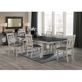 Crown Mark Maribelle Chalk Grey 7pc Dining Room Set