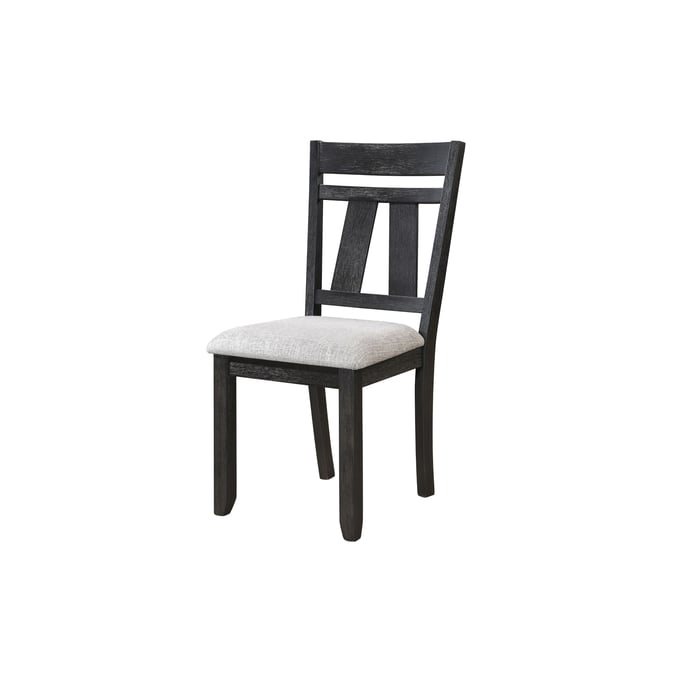 2 Crown Mark Maribelle Wheat Charcoal Side Chairs CRW-2158WC-S