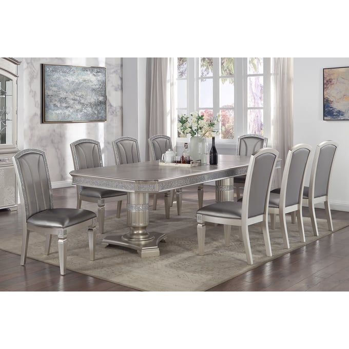 Crown Mark Klina 9pc Dining Room Set The Classy Home