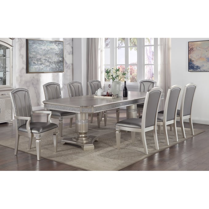 Crown Mark Klina 9pc Dining Room Set with Arm Chair CRW-2200-DR-S4