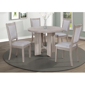 Crown Mark Amara Drift Wood 5pc Round Dining Set