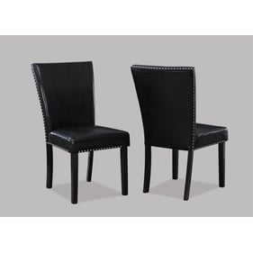 2 Crown Mark Tanner Black Side Chairs