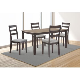 Crown Mark Branson Light Brown 5pc Dinette Set