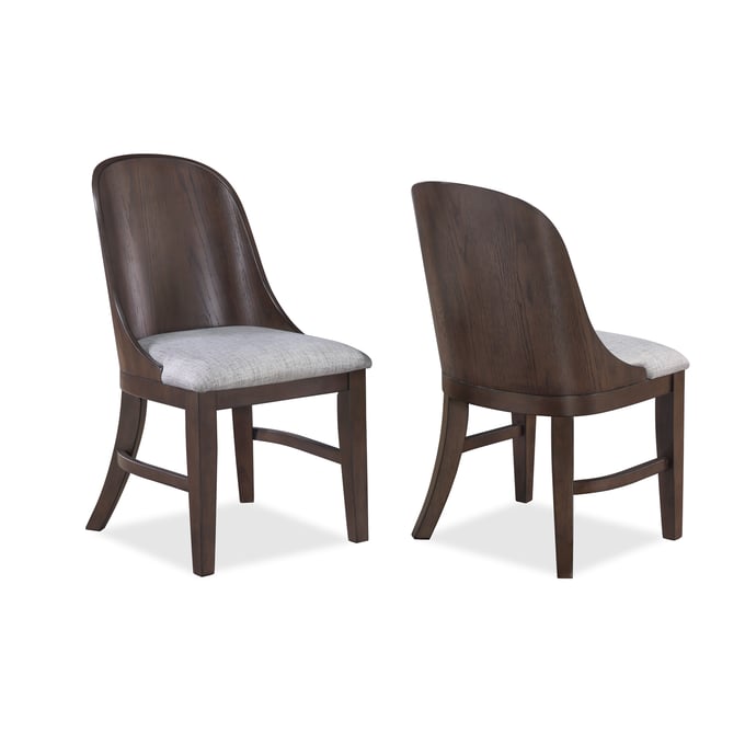 2 Crown Mark Cullen Grey Fabric Side Chairs CRW-2268S