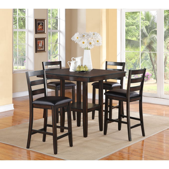 Crown Mark Tahoe 5pc Counter Height Table Set CRW-2630SET