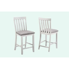 2 Crown Mark Nina Chalk Grey Counter Height Chairs