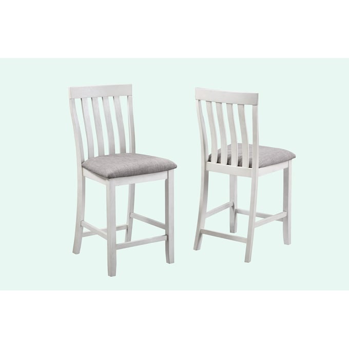 2 Crown Mark Nina Chalk Grey Counter Height Chairs CRW-2715CG-S-24