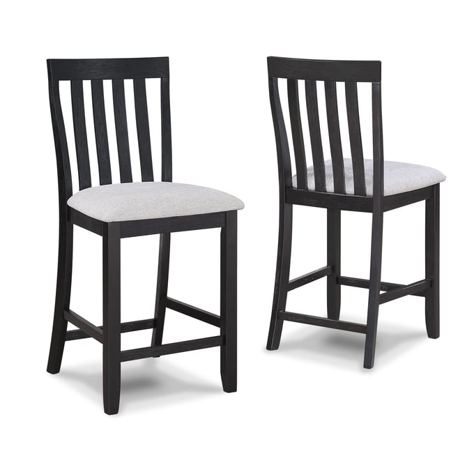 2 Crown Mark Delfin Light Grey Counter Height Chairs CRW-2720LG-S-24