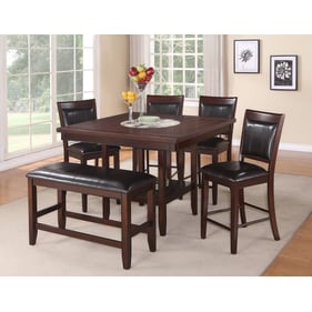 Crown Mark Fulton Espresso 6pc Counter Height Set