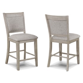 2 Crown Mark Fulton Grey Counter Height Chairs