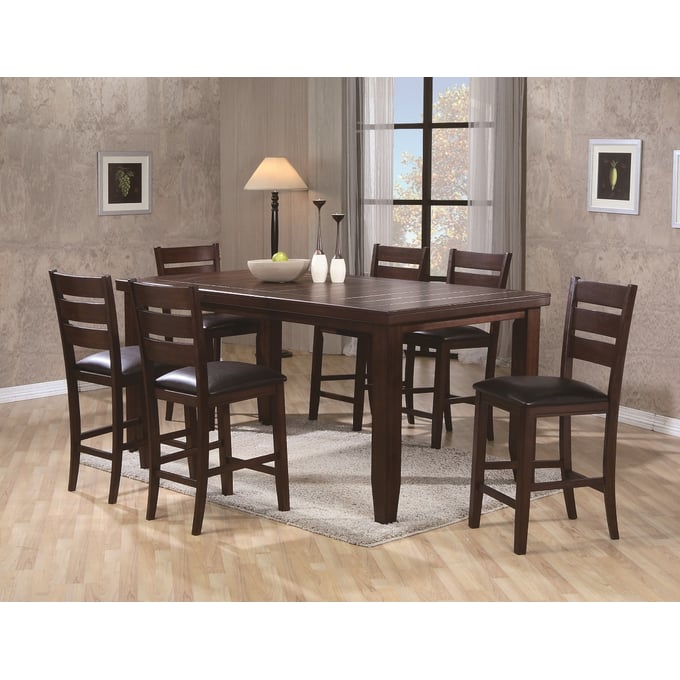 Crown Mark Bardstown Brown 7pc Counter Height Set CRW-2752T-4278-BAR-S2