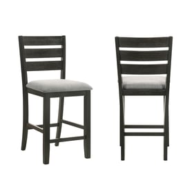 2 Crown Mark Bardstown Wheat Charcoal Counter Height Chairs