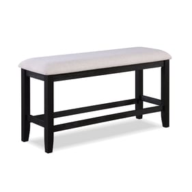 Crown Mark Regent Charcoal Black Counter Height Bench