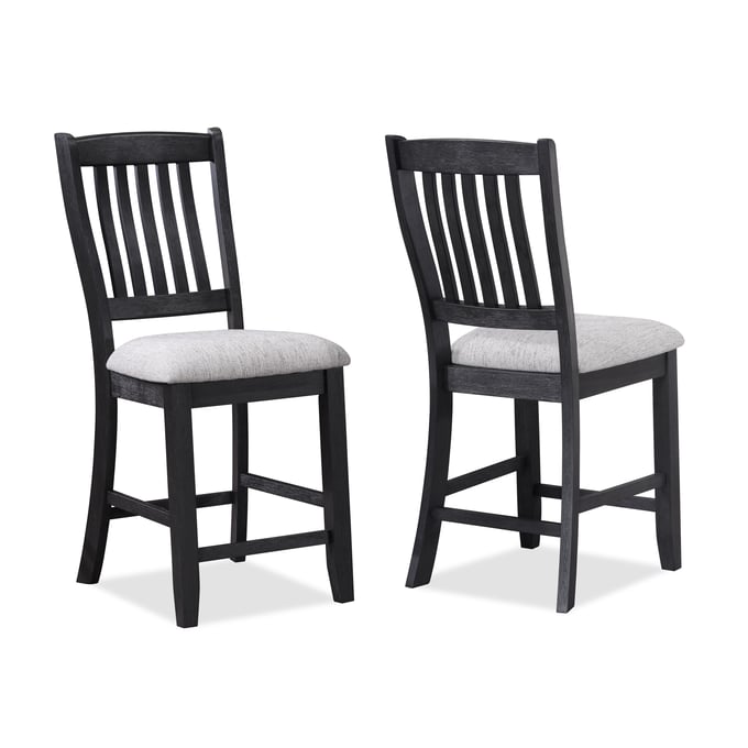 2 Crown Mark Buford Light Grey Counter Height Chairs CRW-2773LG-S-24