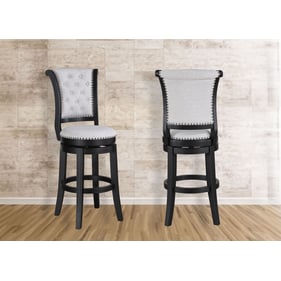 2 Crown Mark Granville Dove Swivel Bar Stools