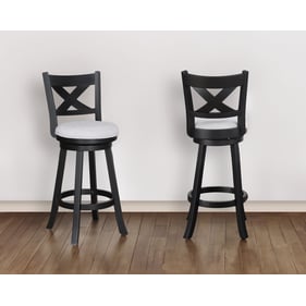 2 Crown Mark Kipper Dove Swivel Bar Stools