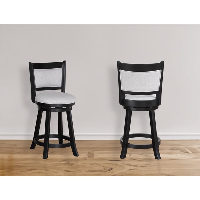 2 Crown Mark Cecil Dove Swivel Pub Stools CRW-2998DV-24