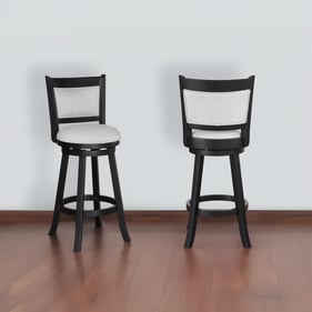 2 Crown Mark Cecil Dove Swivel Bar Stools