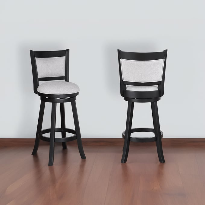 2 Crown Mark Cecil Dove Swivel Bar Stools CRW-2998DV-29