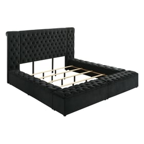 Crown Mark Liliana Black Storage Queen Bed