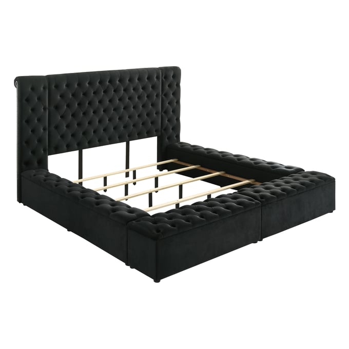 Crown Mark Liliana Black Queen Footboard With Storage CRW-5203BK-Q-FB