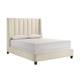 Crown Mark Agnes White Boucle Queen Bed