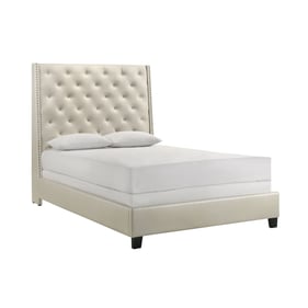 Crown Mark Chantilly Pearl White Queen Bed