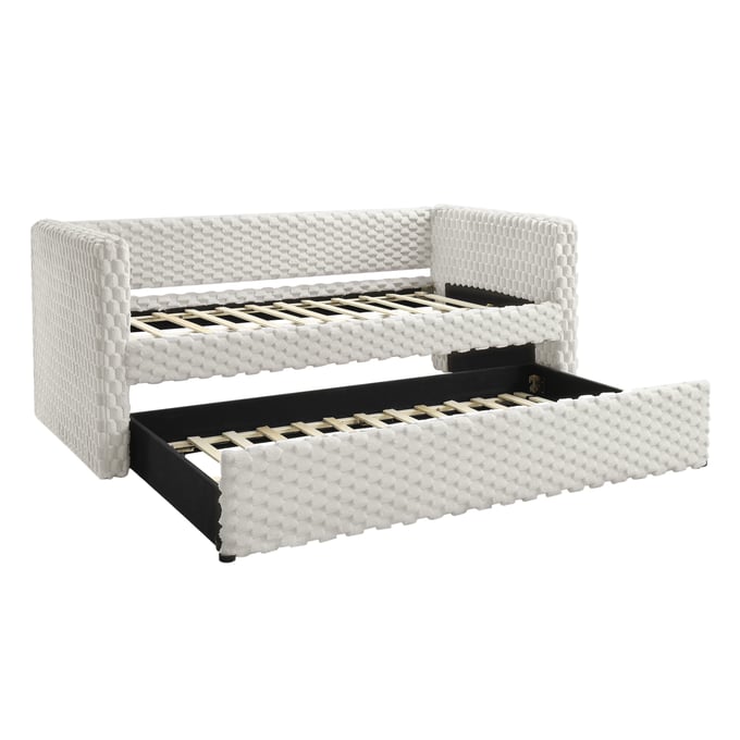 Crown Mark Molly White Dove Daybed Left Right Arm and Slats CRW-5336WH-ARM