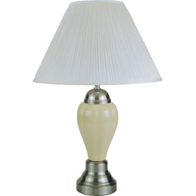 12 Crown Mark Porcelain Ivory 26 Inch Lamps