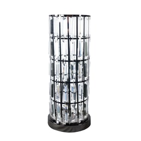 Crown Mark Column Black Nickel Table Lamp