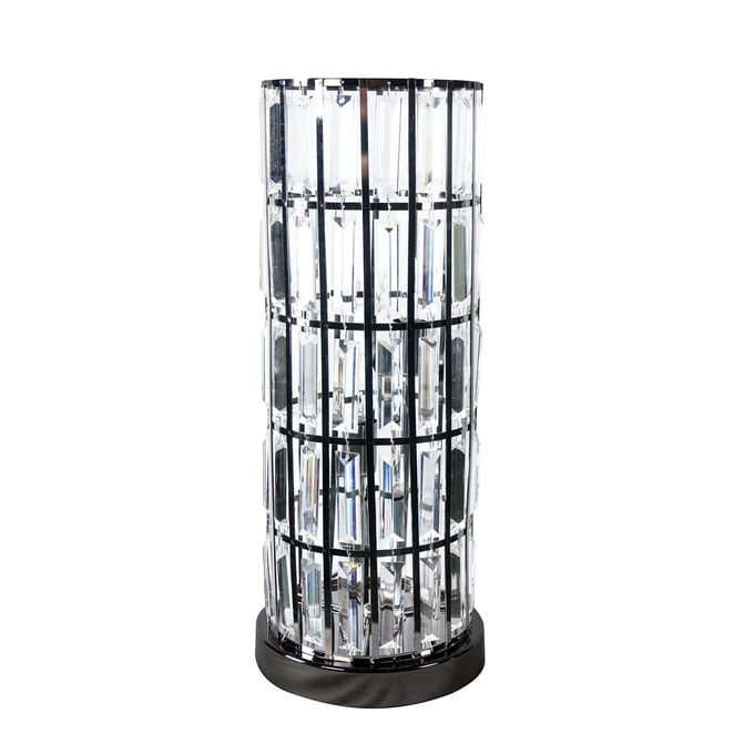 Crown Mark Column Black Nickel Table Lamp CRW-6237T-BN